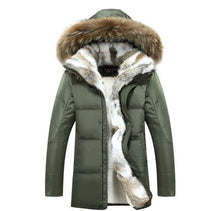 Load image into Gallery viewer, 5XL White Duck Down Jacket 2019 Women Winter Goose Feather Coat Long Raccoon Fur Parka Warm Rabbit Plus Size Outerwear WJM19