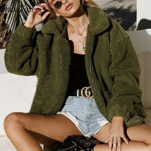 Load image into Gallery viewer, Nadafair Teddy Coat Women Winter Faux Fur Coat Thick Plus Size Fluffy Pockets Plush Jacket Ladies Autumn Overcoat Outerwear