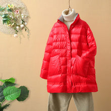 Load image into Gallery viewer, 2019 Winter Jacket Women 90% Ultra Light White Duck Down Jacket Women Loose Down Coat Female Warm Short Down Parkas Snow Outwear