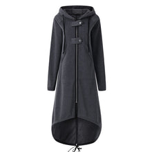 Load image into Gallery viewer, Women Autumn Overcoat Zipper Cotton Hooded Long Sleeves Female Windbreaker Plus Size IK88
