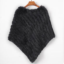 Load image into Gallery viewer, ETHEL ANDERSON Real Fur Knitted Rabbit Fur Poncho Vest Vest Fashion Wrap Coat Vtg Shawl Lady Natural Fur Wedding Party Wholesale