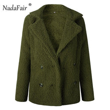 Load image into Gallery viewer, Nadafair Casual Teddy Coat Winter Fleece Plus Size Warm Thick Faux Fur Jacket Coat Women Pockets Plush Overcoat Outwear