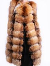 Load image into Gallery viewer, Natural Real Fox Fur Vest Natural Fur Coat For Jacket female coats Vest Waistcoat long Fur Coats Real Fur Coat Fox Vest Jacket