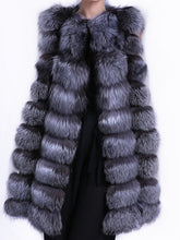 Load image into Gallery viewer, Natural Real Fox Fur Vest Natural Fur Coat For Jacket female coats Vest Waistcoat long Fur Coats Real Fur Coat Fox Vest Jacket