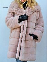 Load image into Gallery viewer, New Fashion Real Mink Fur Winter Coat For Women With Hoods Nature Full Pelt Fur Luxury Jackets Black Overcoat Trench