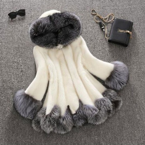 Women Jacket Winter Long Hooded Faux Fur Coat Female Artificial Fox Mink Fur Luxury Outwear For Ladies 2019 Women Faux Fur Coat