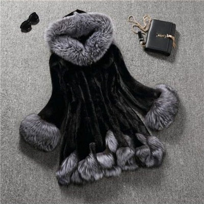 Women Jacket Winter Long Hooded Faux Fur Coat Female Artificial Fox Mink Fur Luxury Outwear For Ladies 2019 Women Faux Fur Coat