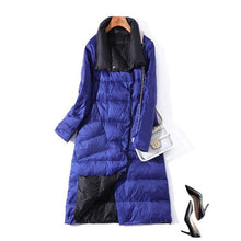 Load image into Gallery viewer, Fitaylor Plus Size Women Double Sided Down Long Jacket White Duck Down Coat Winter Double Breasted Warm Parkas Snow Outwear