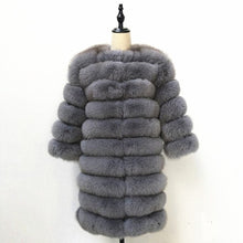 Load image into Gallery viewer, Women Warm Real Fox Fur Coat long  Winter Genuine Fur Jacket Fashion Outwear Luxury Natural Fox Fur Coat For Girls queentina