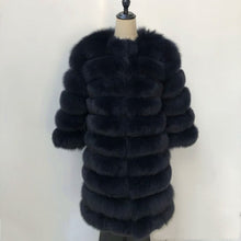 Load image into Gallery viewer, Women Warm Real Fox Fur Coat long  Winter Genuine Fur Jacket Fashion Outwear Luxury Natural Fox Fur Coat For Girls queentina