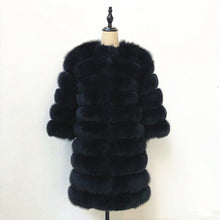 Load image into Gallery viewer, Women Warm Real Fox Fur Coat long  Winter Genuine Fur Jacket Fashion Outwear Luxury Natural Fox Fur Coat For Girls queentina