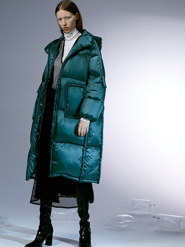 Original Design Winter Women Brief Casual Loose Thick Warm Hooded Long White Duck Down Jacket Coat abrigos mujer invierno 2019