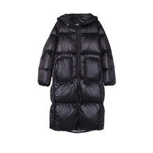 Load image into Gallery viewer, Original Design Winter Women Brief Casual Loose Thick Warm Hooded Long White Duck Down Jacket Coat abrigos mujer invierno 2019