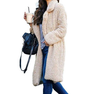 Autumn Winter Women Faux Fur Coats Soft Warm Long Furry Coat Women Fur Jacket Outwear Plush Overcoat Jackets Ropa Invierno Mujer