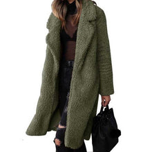 Load image into Gallery viewer, Autumn Winter Women Faux Fur Coats Soft Warm Long Furry Coat Women Fur Jacket Outwear Plush Overcoat Jackets Ropa Invierno Mujer