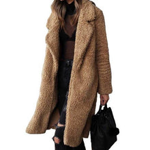 Load image into Gallery viewer, Autumn Winter Women Faux Fur Coats Soft Warm Long Furry Coat Women Fur Jacket Outwear Plush Overcoat Jackets Ropa Invierno Mujer