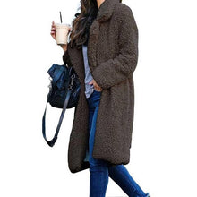 Load image into Gallery viewer, Autumn Winter Women Faux Fur Coats Soft Warm Long Furry Coat Women Fur Jacket Outwear Plush Overcoat Jackets Ropa Invierno Mujer