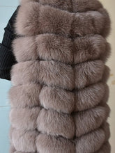 Load image into Gallery viewer, Natural Real Fox Fur Vest Natural Fur Coat For Jacket female coats Vest Waistcoat long Fur Coats Real Fur Coat Fox Vest Jacket