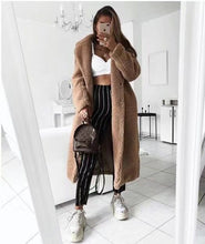 Load image into Gallery viewer, Autumn Winter Faux Fur Teddy Coat Women 2019 Casual Plus Size Long Jacket Female Thick Warm Black Outwear manteau fourrure femme