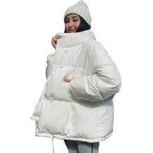 Load image into Gallery viewer, 2019 Winter Autumn Women&#39;s Down Jacket  Loose Cotton Parka Female Stand-Up Collar Candy Color Outwear Short Winter Coats