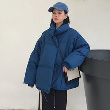 Load image into Gallery viewer, 2019 Winter Autumn Women&#39;s Down Jacket  Loose Cotton Parka Female Stand-Up Collar Candy Color Outwear Short Winter Coats