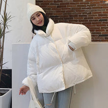 Load image into Gallery viewer, 2019 Winter Autumn Women&#39;s Down Jacket  Loose Cotton Parka Female Stand-Up Collar Candy Color Outwear Short Winter Coats