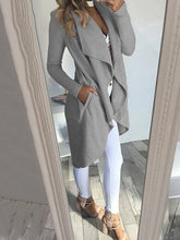 Load image into Gallery viewer, 2019 Womens Long Sleeve Trench Coat Ladies Cardigan Overcoat Jumper Plus Size XXL Autumn Winter Fashion Clothes