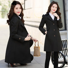 Load image into Gallery viewer, Spring Autumn Trench Coat Slim Single Breasted Trench Coat  Woman Trench Coat Long Women Windbreakers Plus Size Overcoat Femmino