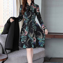 Load image into Gallery viewer, Spring Autumn Trench Coat Slim OL Ladies Trench Coat And Dress Long Women Windbreakers Plus Size Two Pieces Women Sets Outwears