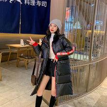 Load image into Gallery viewer, Women Long Hooded Glossy Oversize Winter Down Coat Female Slim Jacket Thick Warm Cotton Padded Wadded Parkas Big Pocket