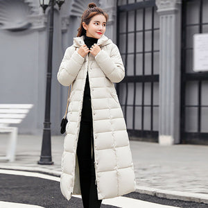 2019 New Arrival Fashion Slim X-Long Women Winter Jacket Cotton Padded Warm Thicken Ladies Coat Long Coats Parka Womens Jackets