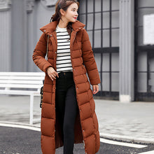 Load image into Gallery viewer, 2019 New Arrival Fashion Slim X-Long Women Winter Jacket Cotton Padded Warm Thicken Ladies Coat Long Coats Parka Womens Jackets