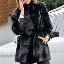 Load image into Gallery viewer, Fleece Faux Fur Jacket Coat Winter Women Overcoat 2019 Warm Fluffy Plush Plus Size Teddy Coats Elegant Streetwear Outwear 4XL