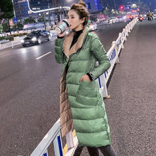 Load image into Gallery viewer, Fitaylor Women Double Sided Down Long Jacket Winter  Double Breasted Warm Parkas White Duck Down Coat