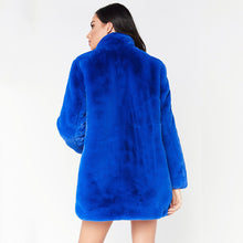Load image into Gallery viewer, FHILLINUO long women&#39;s faux fur coat hot sale casual  solid loose soft rabbit fur outwear for female 7 color to choose