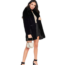 Load image into Gallery viewer, FHILLINUO long women&#39;s faux fur coat hot sale casual  solid loose soft rabbit fur outwear for female 7 color to choose