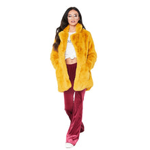 Load image into Gallery viewer, FHILLINUO long women&#39;s faux fur coat hot sale casual  solid loose soft rabbit fur outwear for female 7 color to choose