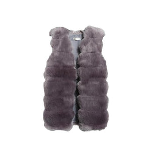 High Quality Women's Sleeveless Vest Coat Luxury Faux Fur Vest Warm Women Coat Vests Winter Fashion Furs Women's Coats Jacket