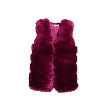 Load image into Gallery viewer, High Quality Women&#39;s Sleeveless Vest Coat Luxury Faux Fur Vest Warm Women Coat Vests Winter Fashion Furs Women&#39;s Coats Jacket