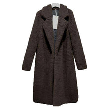 Load image into Gallery viewer, Autumn Winter Long Coat Women Faux Fur Coat Female Plus Size Warm Teddy Bear Coat Women Fur Jacket Female Plush Overcoat Outwear