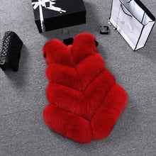 Load image into Gallery viewer, Faux Fur Winter Vest Women Soft Trouching Waist Coats Female Sleeveless Jacket For Ladies 2019 Fashion Fake Fur Outerwear Femme