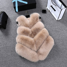 Load image into Gallery viewer, Faux Fur Winter Vest Women Soft Trouching Waist Coats Female Sleeveless Jacket For Ladies 2019 Fashion Fake Fur Outerwear Femme