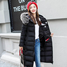 Load image into Gallery viewer, URSPORTTECH Brand Women Long Down Parka Reversible Jacket Women Winter Down Jacket Women 2019 Hooded Oversize Coat Plus Size 3XL