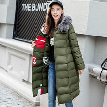 Load image into Gallery viewer, URSPORTTECH Brand Women Long Down Parka Reversible Jacket Women Winter Down Jacket Women 2019 Hooded Oversize Coat Plus Size 3XL