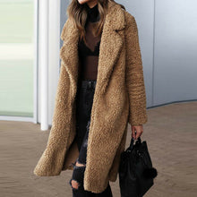 Load image into Gallery viewer, Fashion Long Faux Fur Coat Women Autumn Winter Warm Soft Teddy Coat Outwear Casual Fur Jacket Female Pocket Overcoat