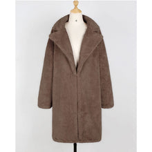 Load image into Gallery viewer, Fashion Long Faux Fur Coat Women Autumn Winter Warm Soft Teddy Coat Outwear Casual Fur Jacket Female Pocket Overcoat