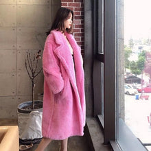 Load image into Gallery viewer, Faux Fur Coat Women 2019 Casual Furry Plus Size Thick Warm Jacket Long Faux Fur Teddy Coat Winter Coat Women casaco feminino