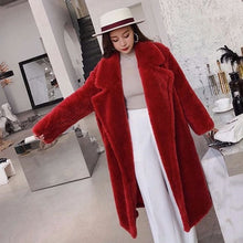 Load image into Gallery viewer, Faux Fur Coat Women 2019 Casual Furry Plus Size Thick Warm Jacket Long Faux Fur Teddy Coat Winter Coat Women casaco feminino