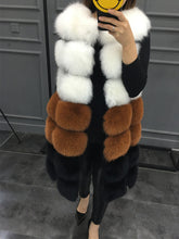 Load image into Gallery viewer, Fashion Streetwear Women Long Elegant Faux Fur Vest Coat Plus Sizes Warm Winter Furry Coat Casual Fake Fox Fur Vest Jacket S-3XL
