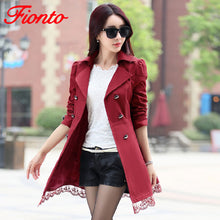 Load image into Gallery viewer, 2019 Autumn New Fashion Brand Trench Coat Woman Vinatge Double Breasted Trench Coat For Women Business Outerwear Coat A015a